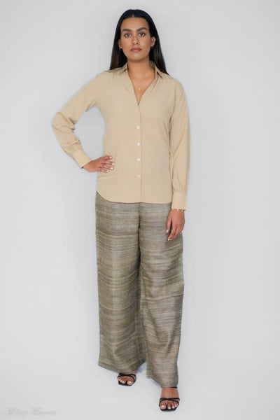 Classic linen blend pants | Earthtone Fusion Creations