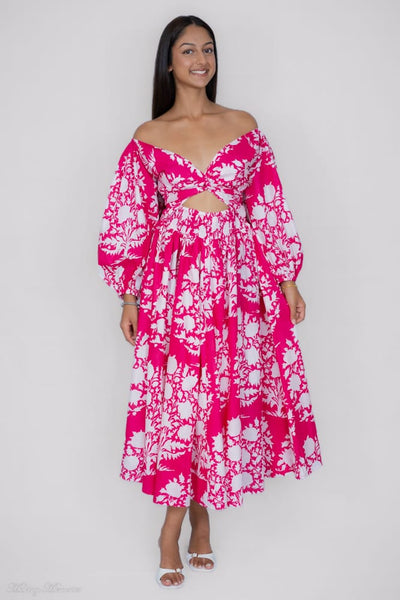 Eliza Reversible Midi Dress | Pink Fusion Creations